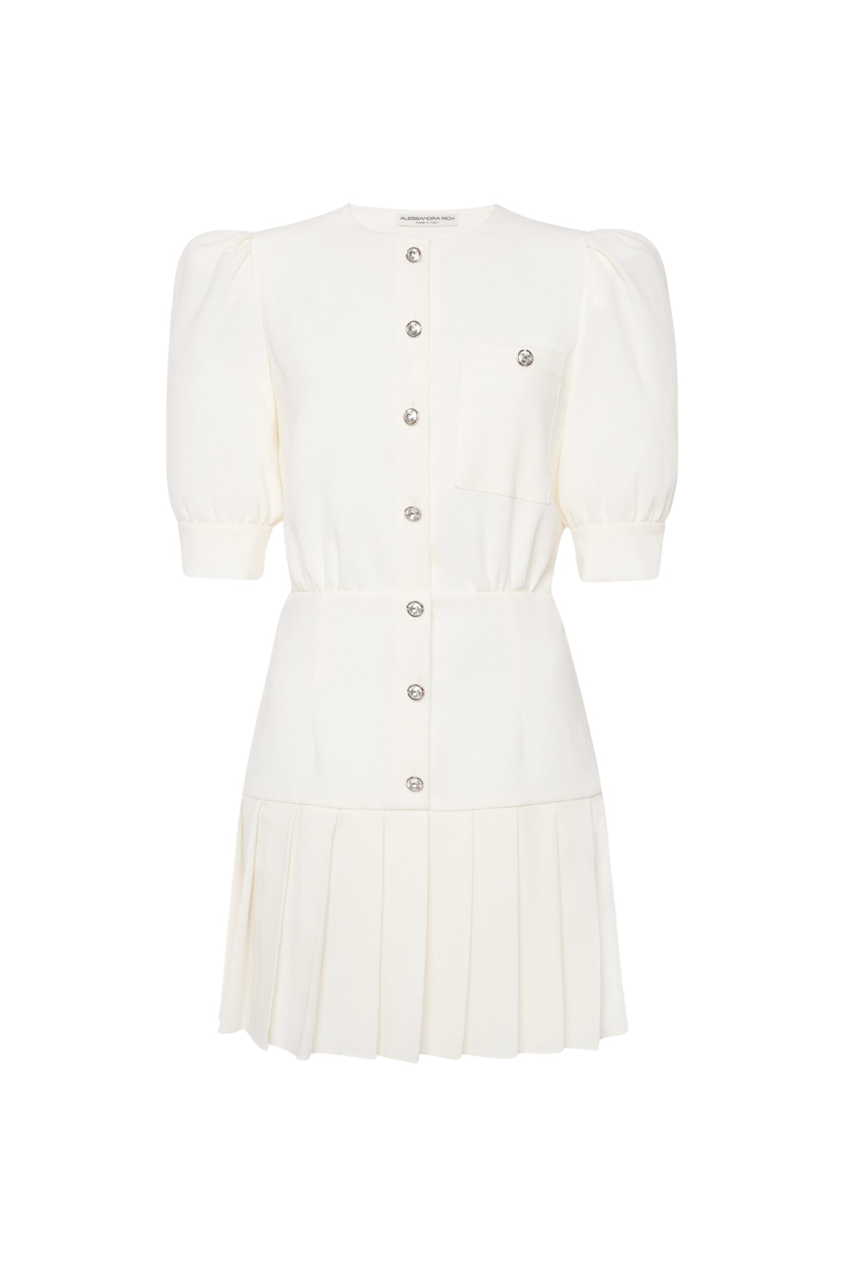 Alessandra Rich Wool Crepe Mini Dress