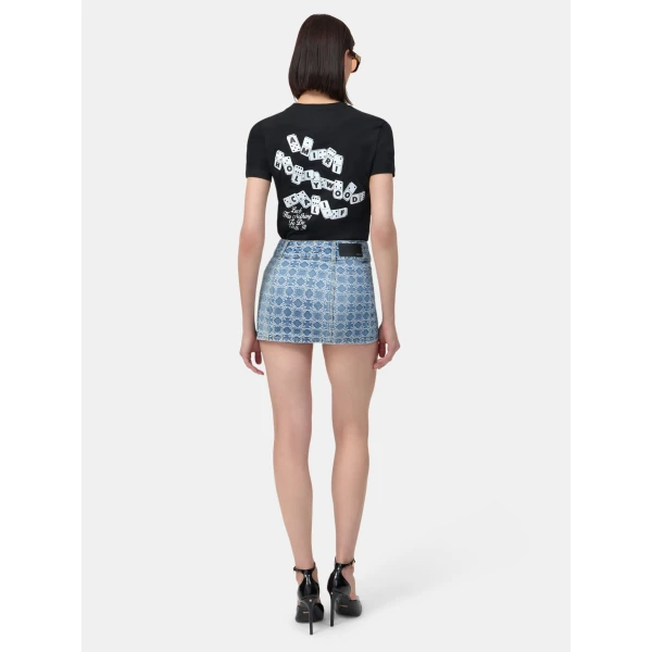 Amiri Women’s Ma Quad Jacquard Mini Skirt, view 4