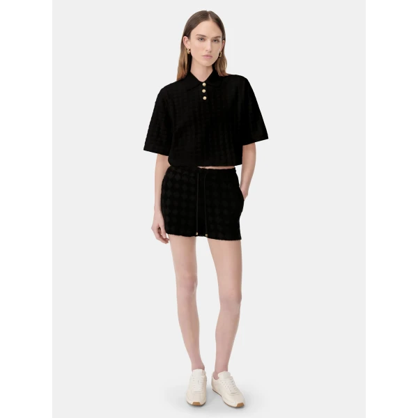 Amiri Women’s Ma Quad Toweling Polo Top, view 2