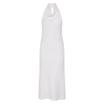 Carla Zampatti Ivory Linen Cowl Neck Midi Dress