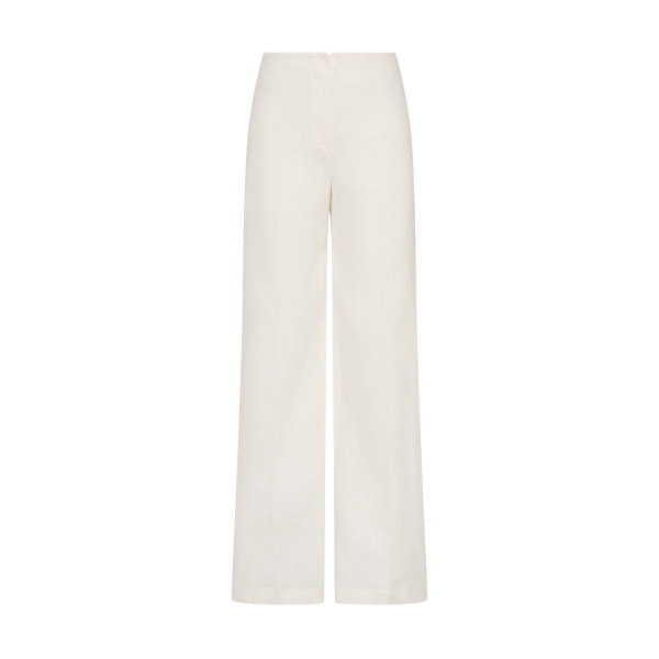 Carla Zampatti Ivory Linen Waisted Pant