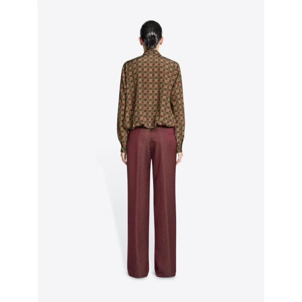 Dries Van Noten Belted jacquard trousers, view 3