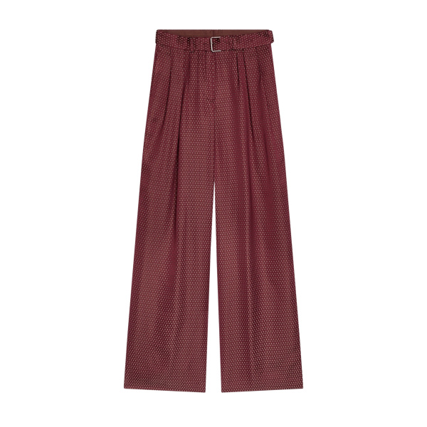 Dries Van Noten Belted jacquard trousers