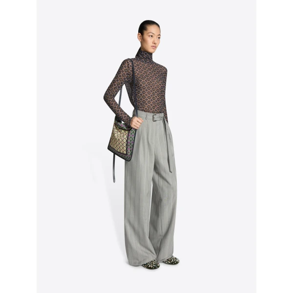 Dries Van Noten Belted wool trousers, view 2