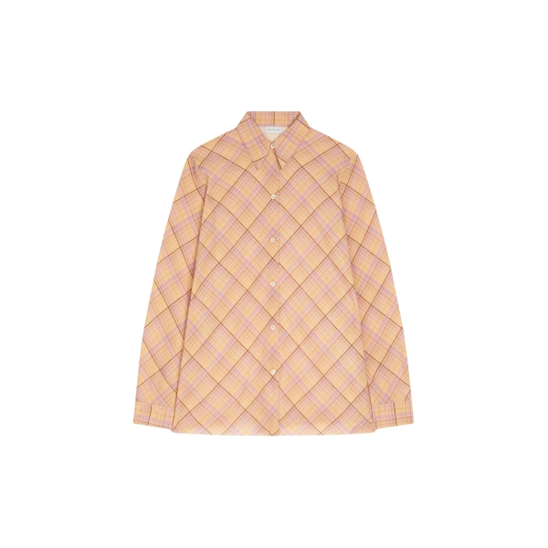 Checked silk shirt