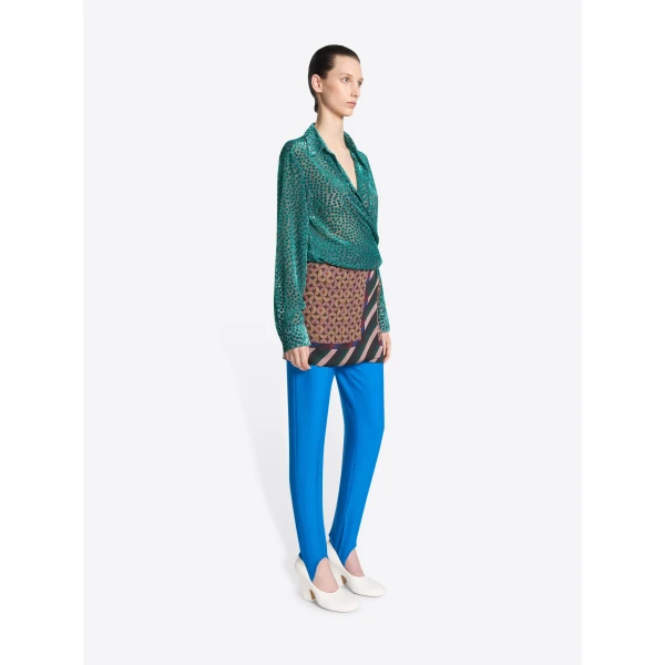 Dries Van Noten Devoré wrap shirt, view 2