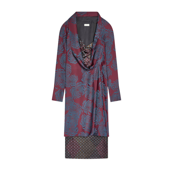 Dries Van Noten Double layered jacquard dress