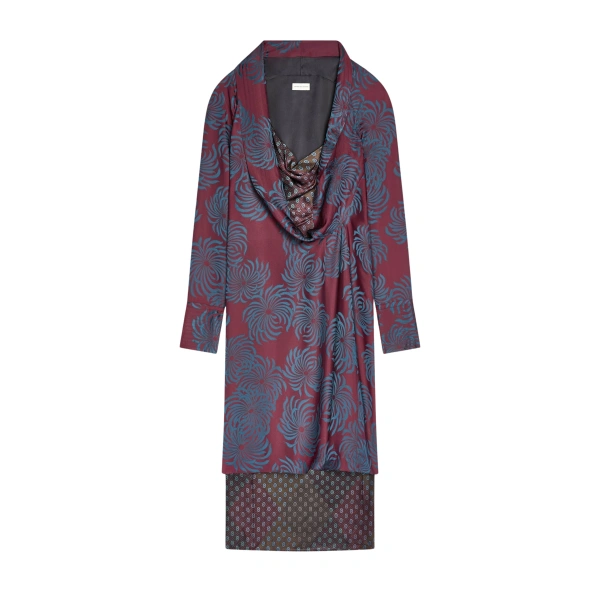Dries Van Noten Double layered jacquard dress