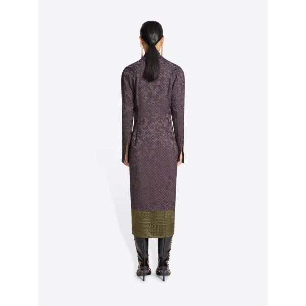Dries Van Noten Double layered viscose dress, view 3