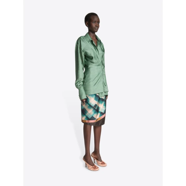 Dries Van Noten Draped silk blouse, view 2