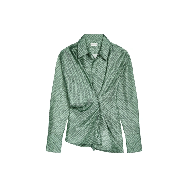 Dries Van Noten Draped silk blouse