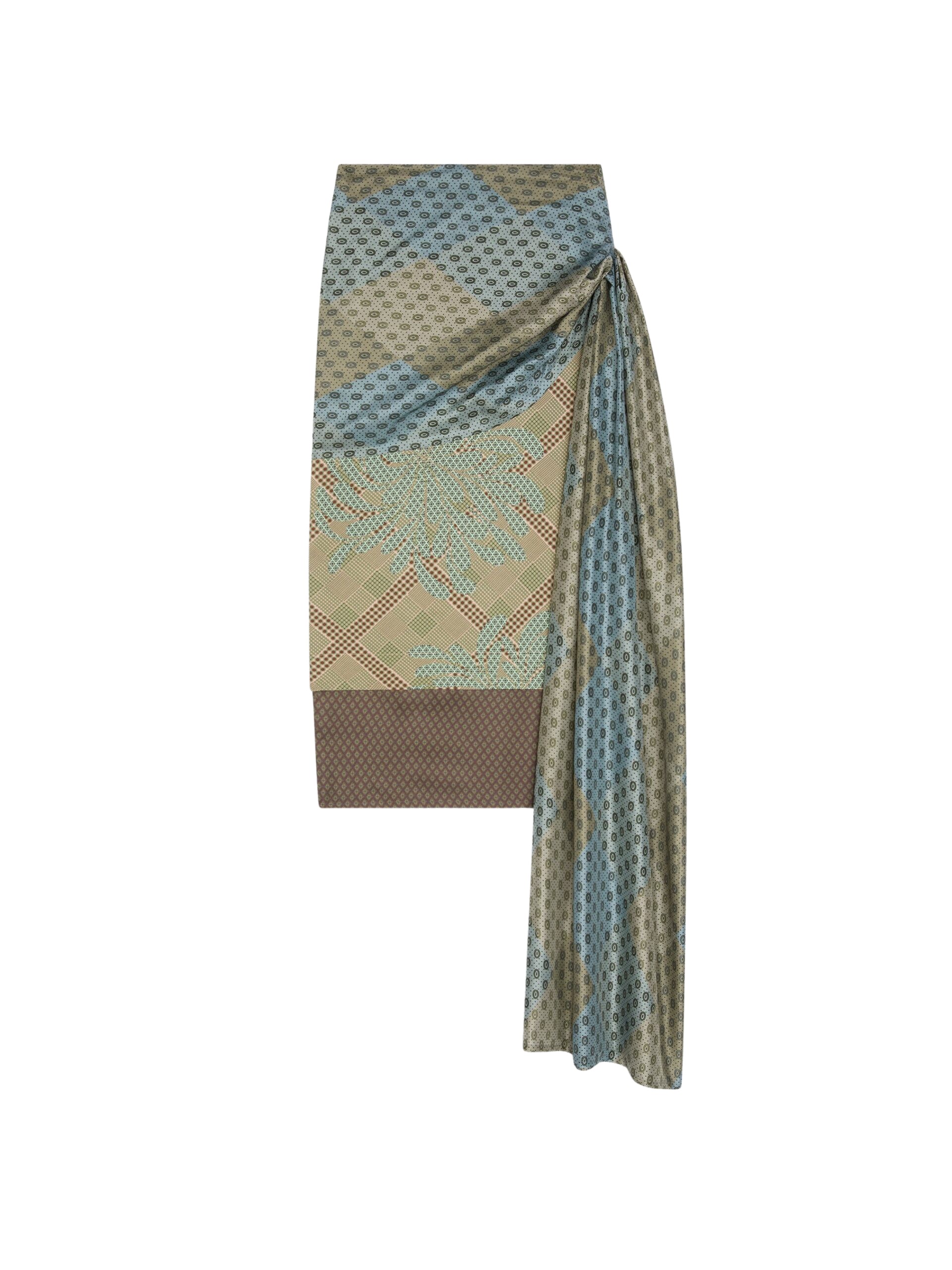 Dries Van Noten Draped silk skirt