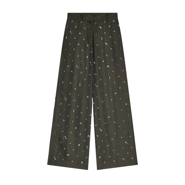 Embellished wide leg pants