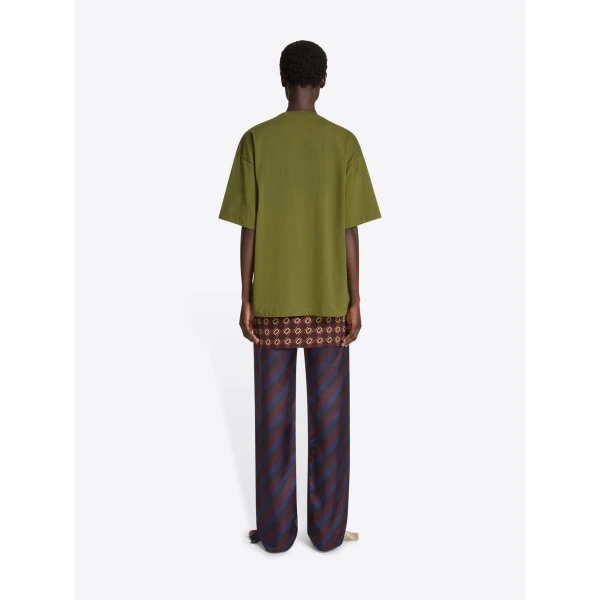 Dries Van Noten Embroidered cotton tee Top, view 3