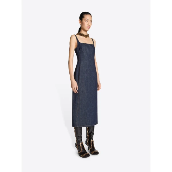 Dries Van Noten Fitted denim dress, view 2