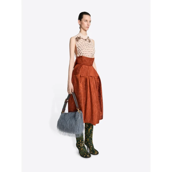 Dries Van Noten High waisted jacquard skirt, view 2