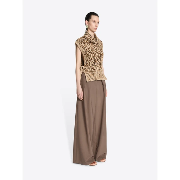 Dries Van Noten Jacquard bib sweater, view 2