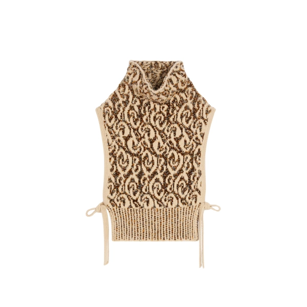 Dries Van Noten Jacquard bib sweater