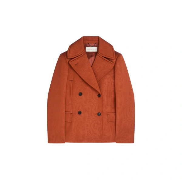Jacquard caban jacket