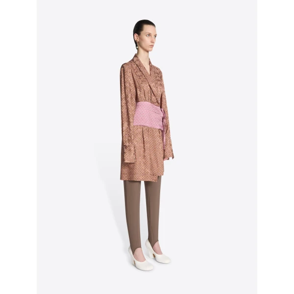 Dries Van Noten Jacquard robe top, view 2