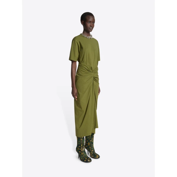 Dries Van Noten Knotted jersey skirt, view 2