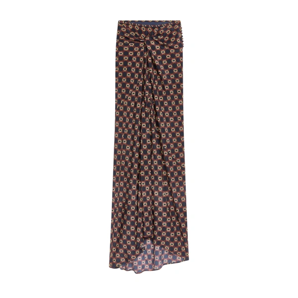 Dries Van Noten Long draped silk skirt