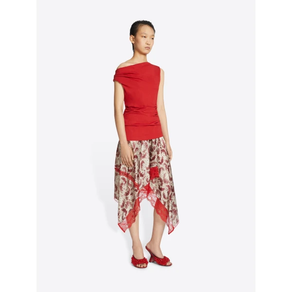 Dries Van Noten Off-shoulder jersey top, view 2