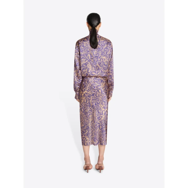 Dries Van Noten Printed silk skirt, view 3