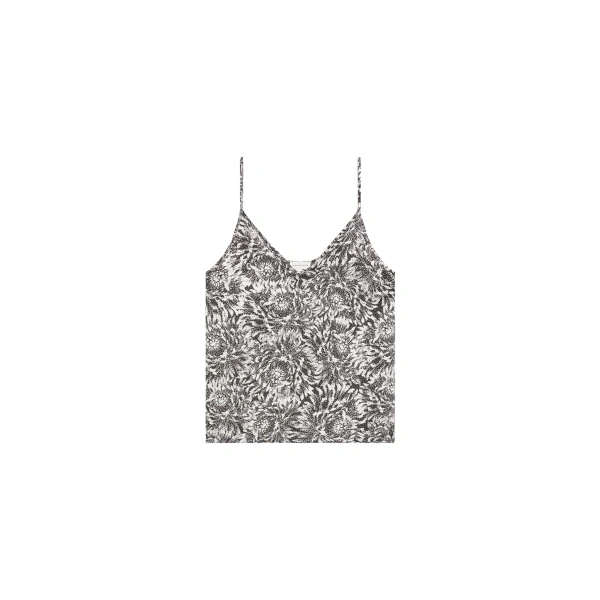 Printed silk top