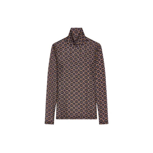 Printed turtleneck tee