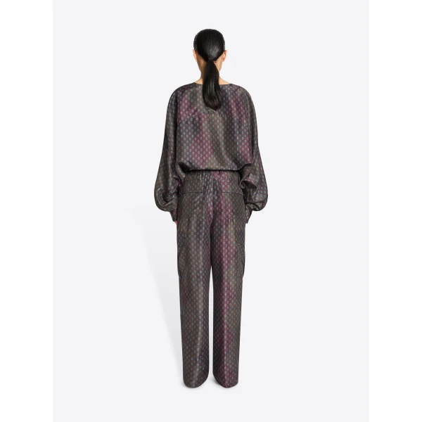 Dries Van Noten Silk cargo pants, view 3
