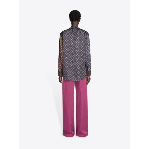 Dries Van Noten Silk pussy-bow shirt, view 3