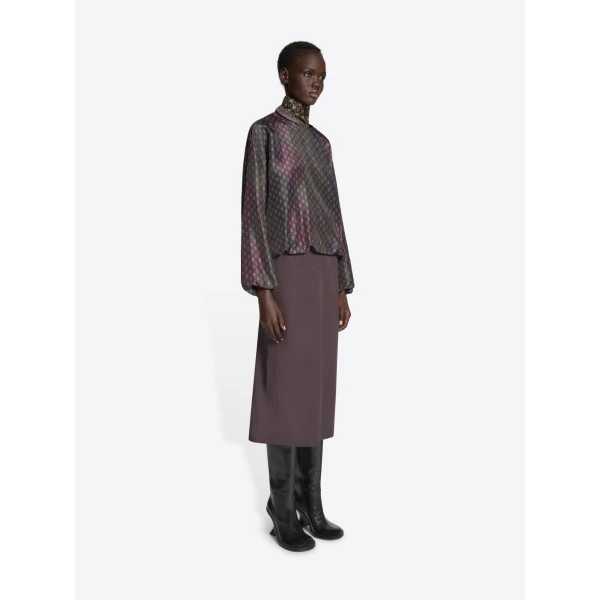 Dries Van Noten Tailored cotton poplin skirt, view 2