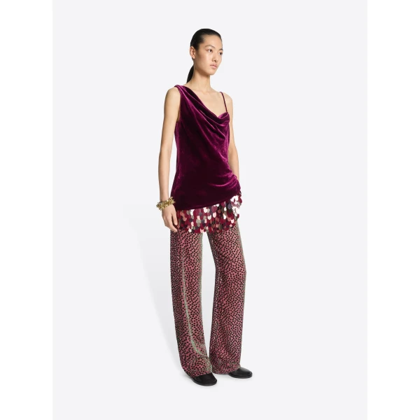 Dries Van Noten Velvet slip top, view 2