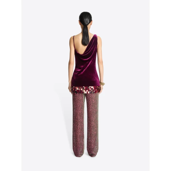 Dries Van Noten Velvet slip top, view 3