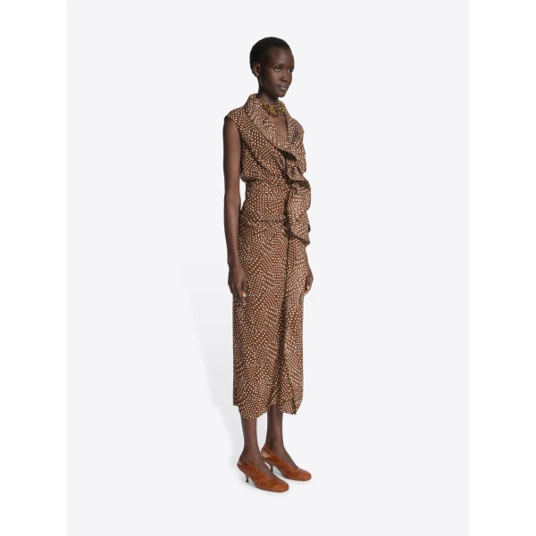 Dries Van Noten Waisted ruffled dress, view 2