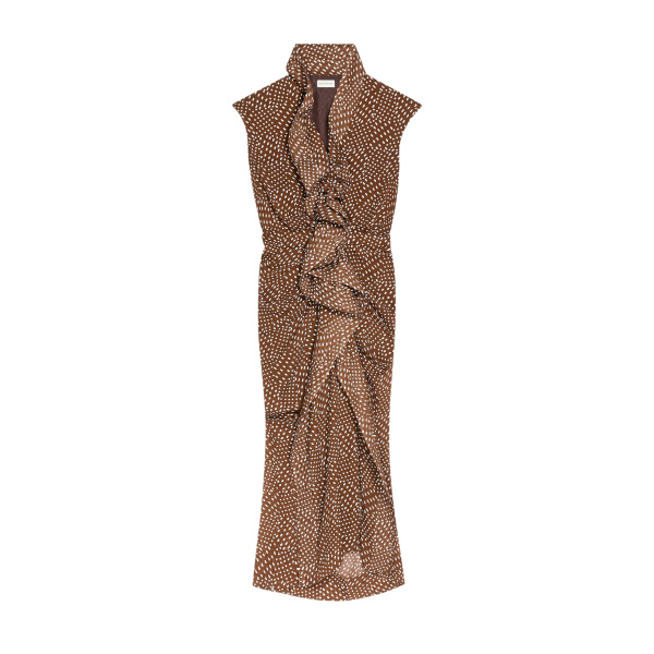 Dries Van Noten Waisted ruffled dress