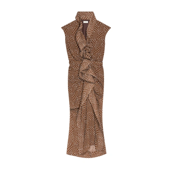 Dries Van Noten Waisted ruffled dress