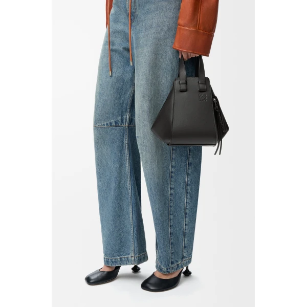 LOEWE Compact Hammock Bag In Classic Calfskin, view 2
