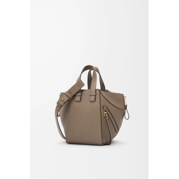 LOEWE Compact Hammock Bag In Soft Grained Calfskin, view 3