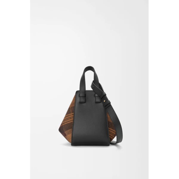 LOEWE Compact Hammock Bag In Suede And Classic Calfskin, view 3