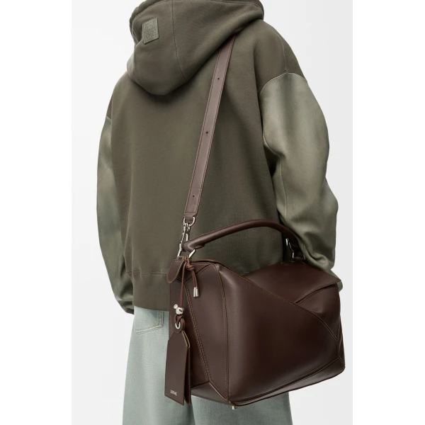 LOEWE Large Featherlight Puzzle Bag In Nappa Lambskin, view 2