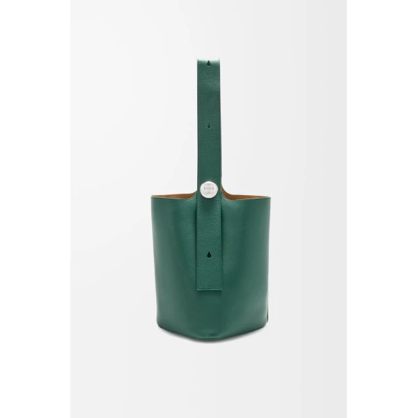 LOEWE Large Pebble Bucket In Supple Grained Calfskin, view 2