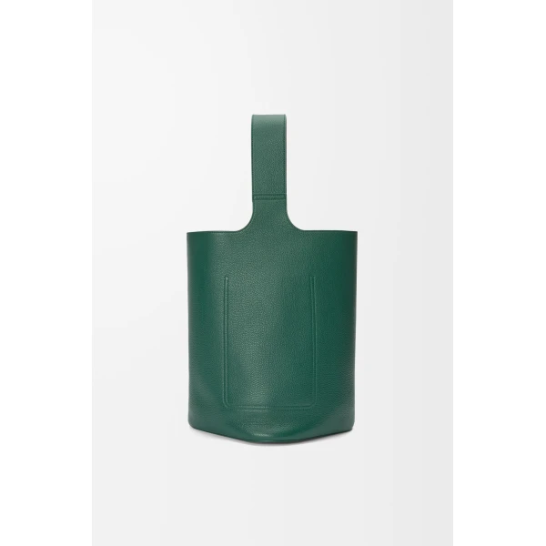 LOEWE Large Pebble Bucket In Supple Grained Calfskin, view 3
