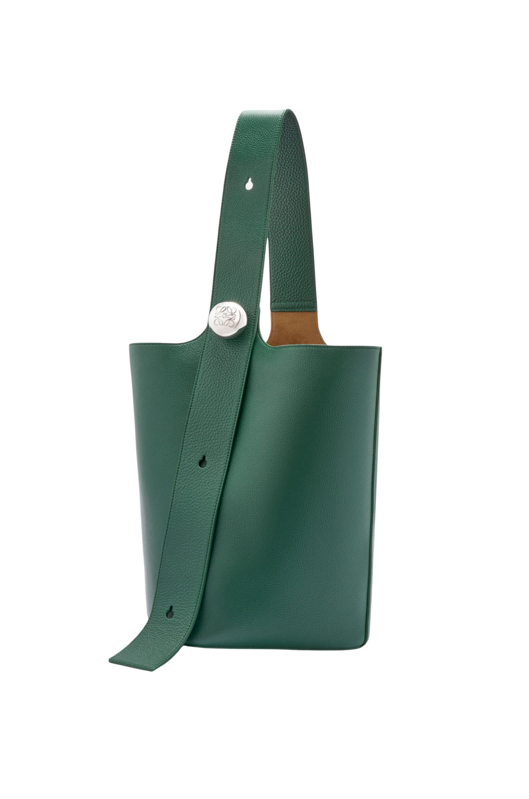 LOEWE Large Pebble Bucket In Supple Grained Calfskin