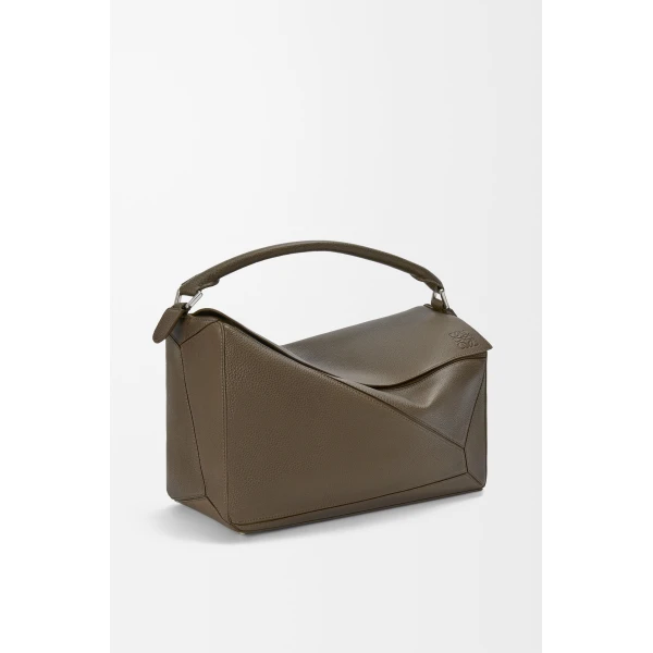 LOEWE Large Puzzle Bag In Supple Grained Calfskin, view 2