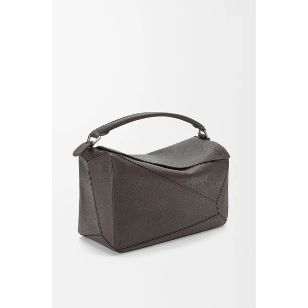 LOEWE Large Puzzle Bag In Supple Grained Calfskin, view 2