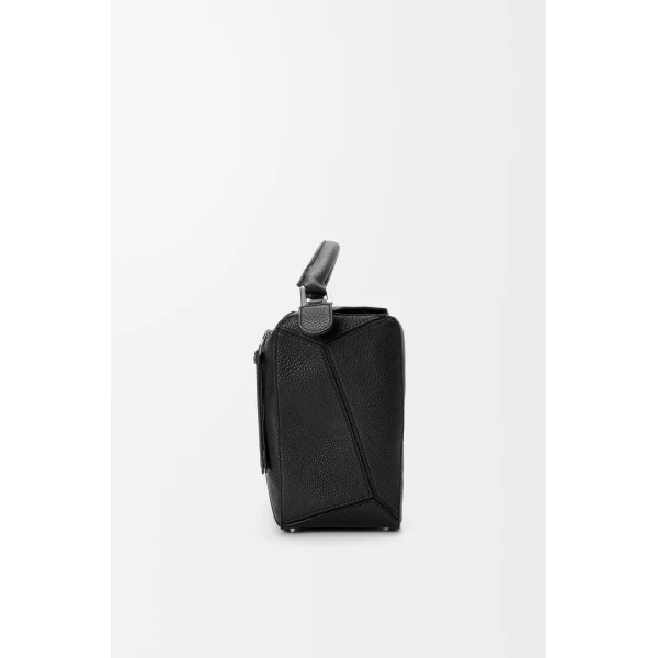 LOEWE Large Puzzle Bag In Supple Grained Calfskin, view 3