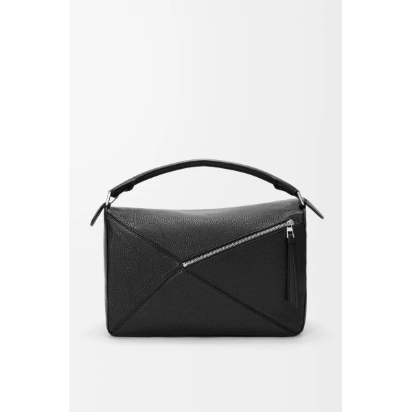 LOEWE Large Puzzle Bag In Supple Grained Calfskin, view 4