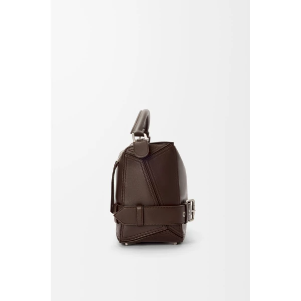 LOEWE Large Puzzle Biker Bag In Shiny Calfskin, view 4